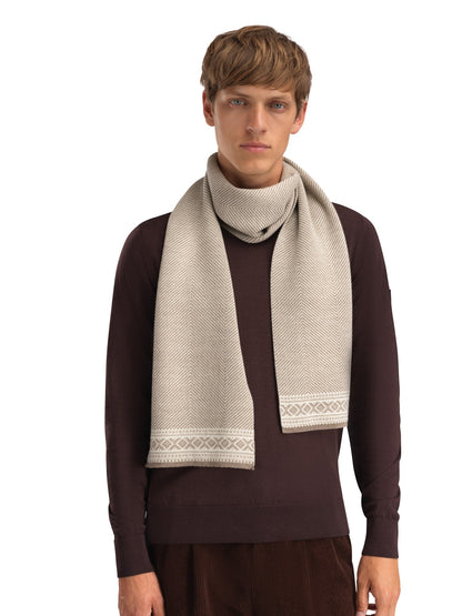 Dale of Norway Women|Men Cortina Scarf Mountainstone Off White