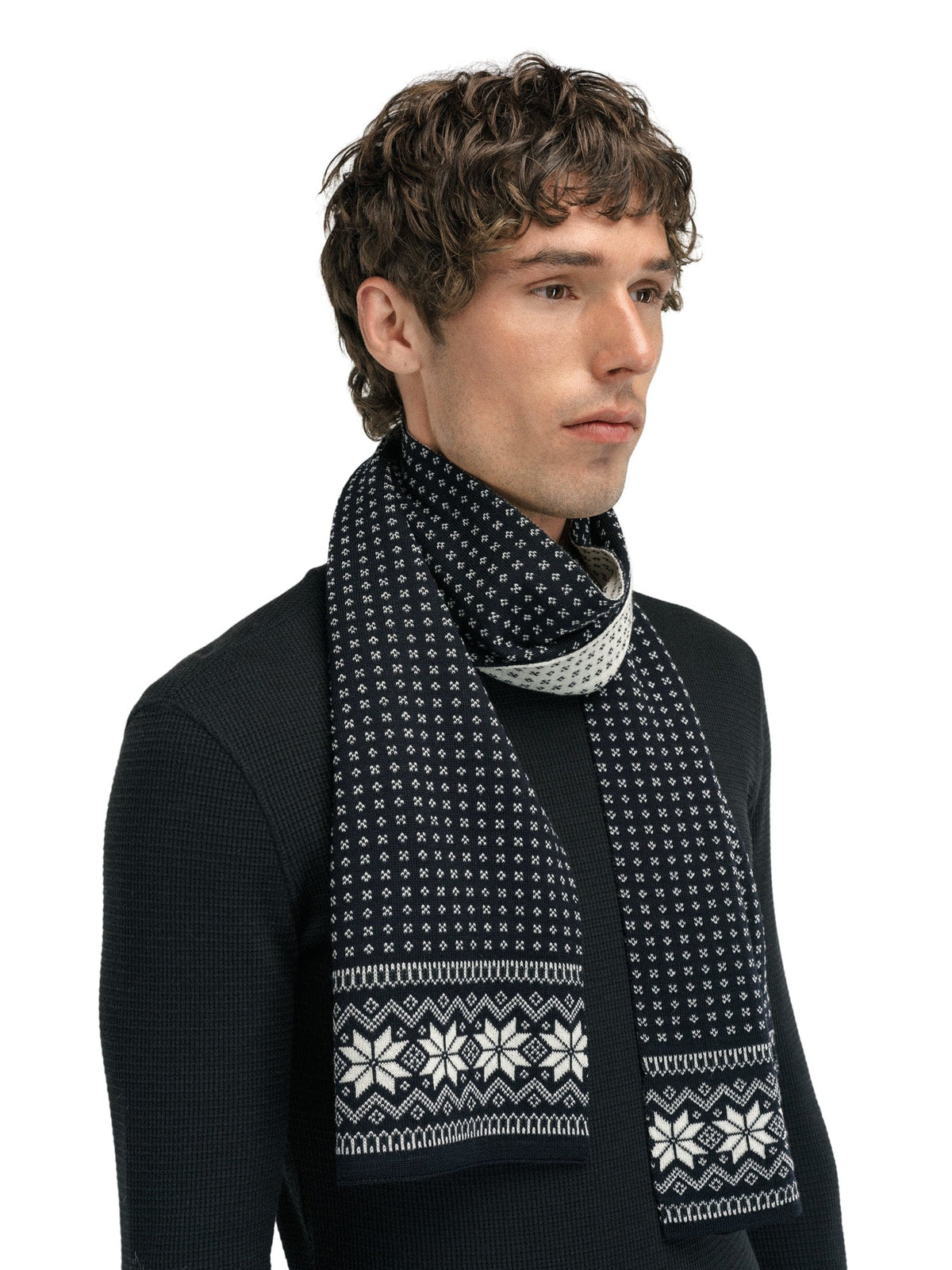 Dale of Norway Women|Men Garmisch Scarf Black White