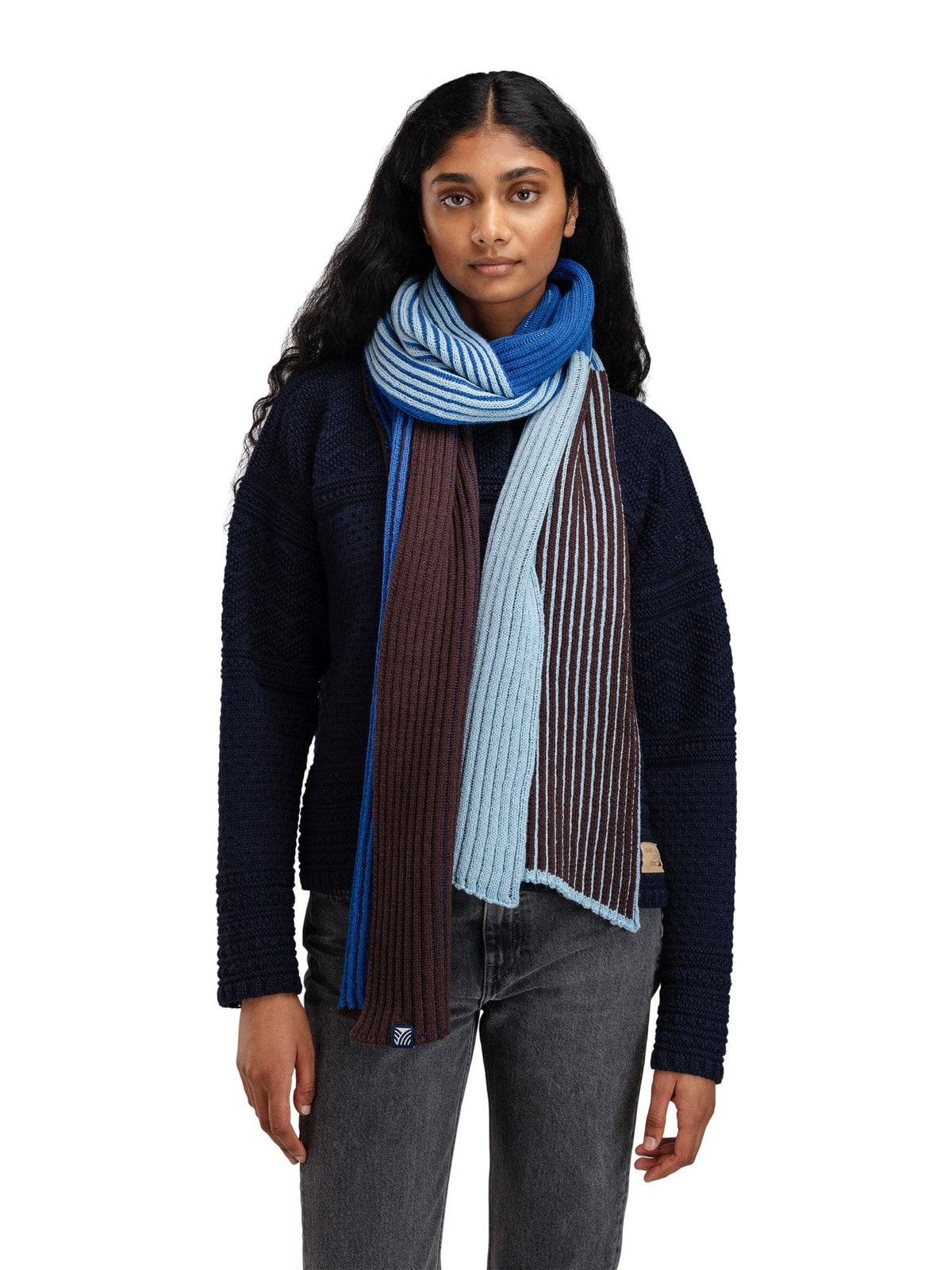 Dale of Norway Women|Men Skarstind Scarf Wine Ultramarine Iceblue