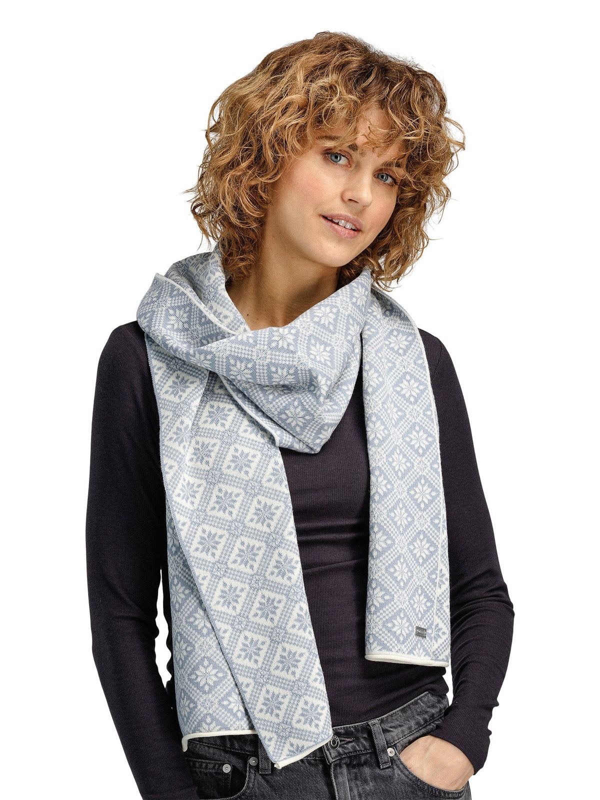Dale of Norway Women Christiania Women's Scarf - Merino Wool grey