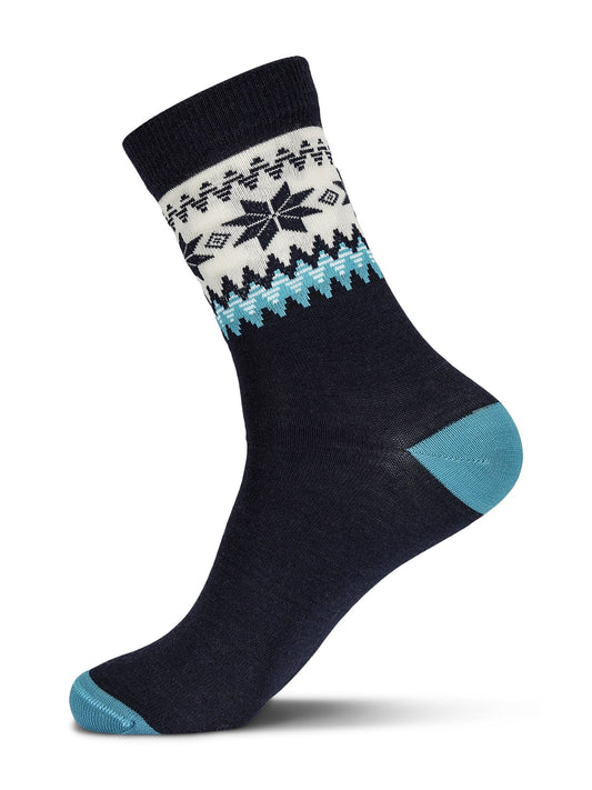 Dale of Norway Women|Men Myking sock Navy Turquoise Offwhite