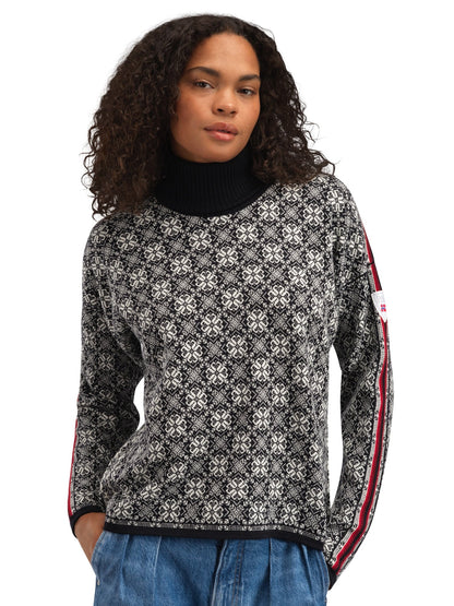 Dale of Norway Women Firda Women’s Sweater - Merino Wool BLACK OFF WHITE