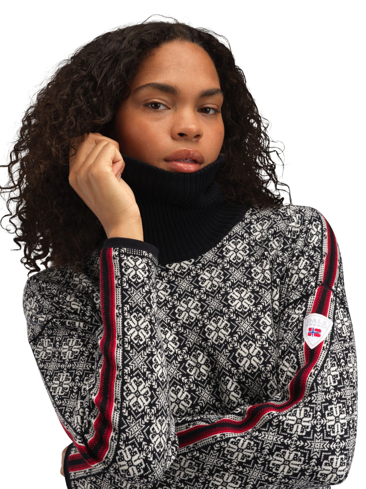 Dale of Norway Women Firda Women’s Sweater - Merino Wool BLACK OFF WHITE