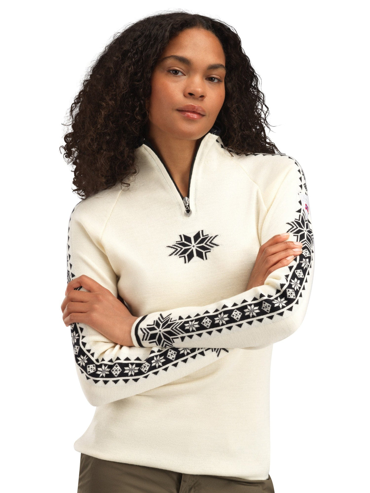 Dale of Norway Women Geilo Fem Sweater Offwhite Black