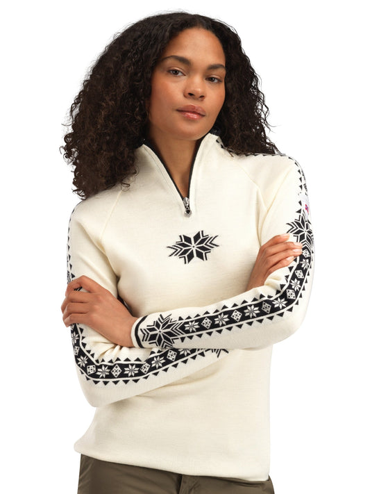 Dale of Norway Women Geilo Fem Sweater Offwhite Black