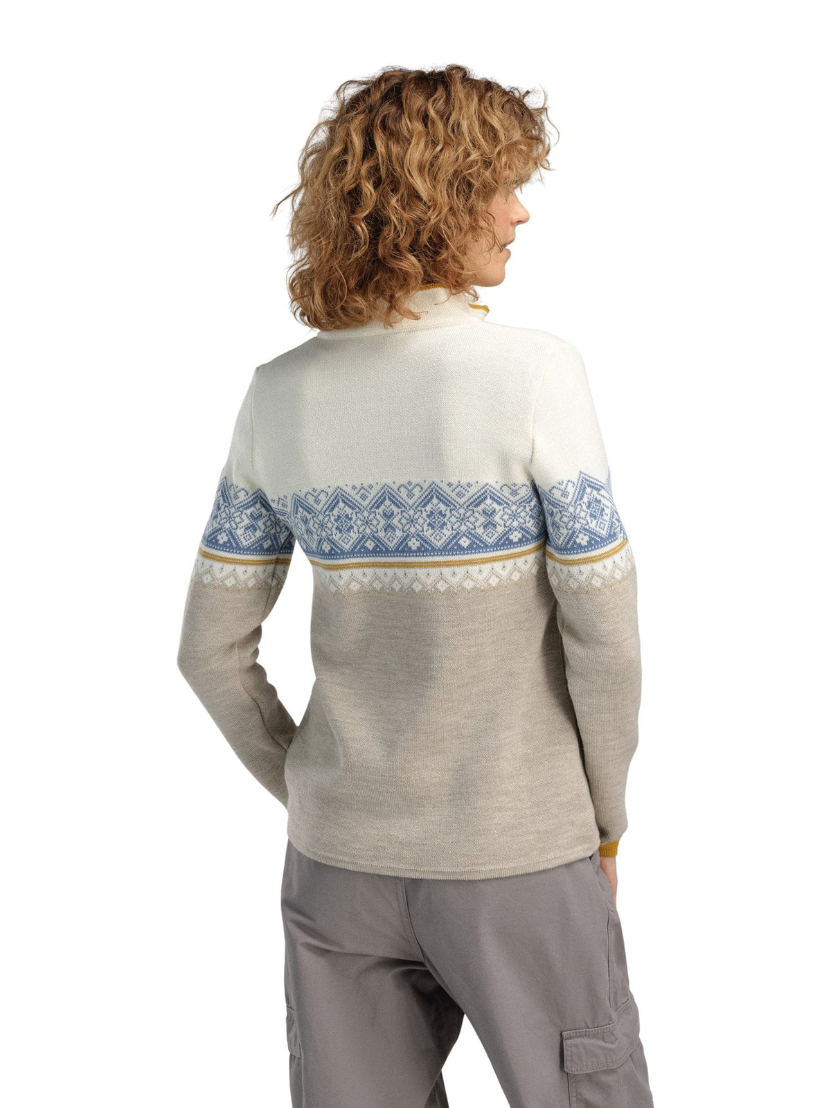 Dale of Norway Women Moritz Women’s Sweater - Merino Wool Sand Offwhite Blueshadow