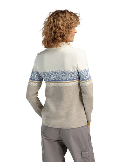 Dale of Norway Women Moritz Women’s Sweater - Merino Wool Sand Offwhite Blueshadow