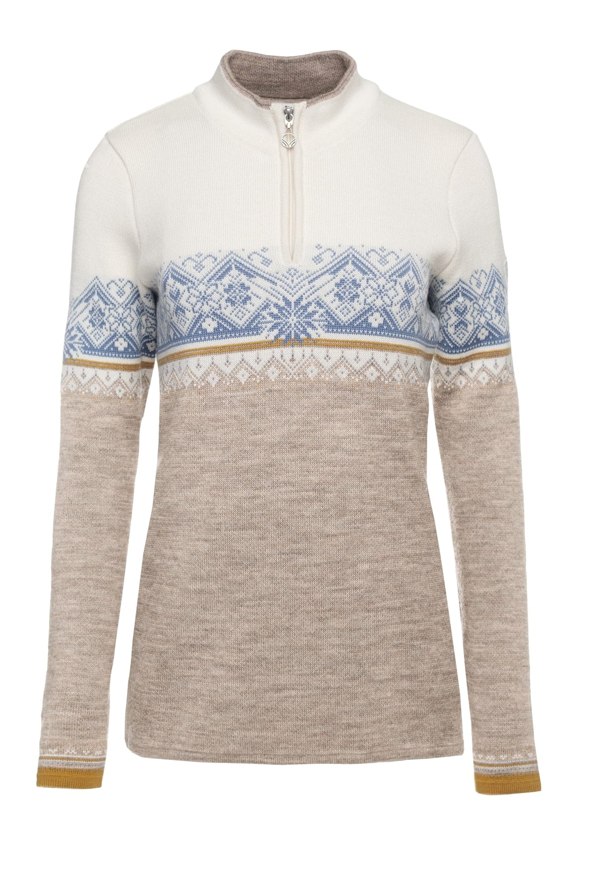 Dale of Norway Women Moritz Women’s Sweater - Merino Wool Sand Offwhite Blueshadow