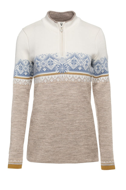 Dale of Norway Women Moritz Women’s Sweater - Merino Wool Sand Offwhite Blueshadow
