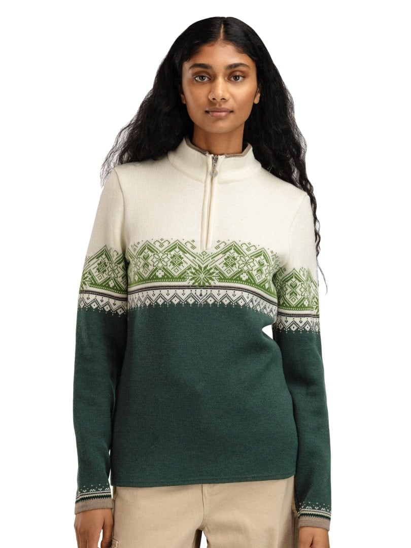 Dale of Norway Women Moritz Fem Sweater Pinegreen Offwhite Springgreen
