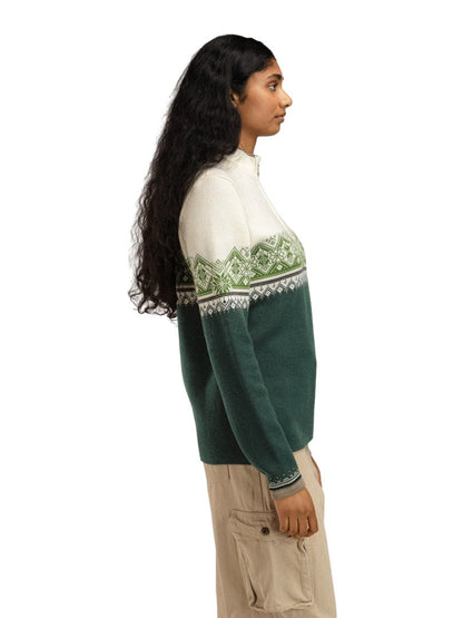 Dale of Norway Women Moritz Fem Sweater Pinegreen Offwhite Springgreen