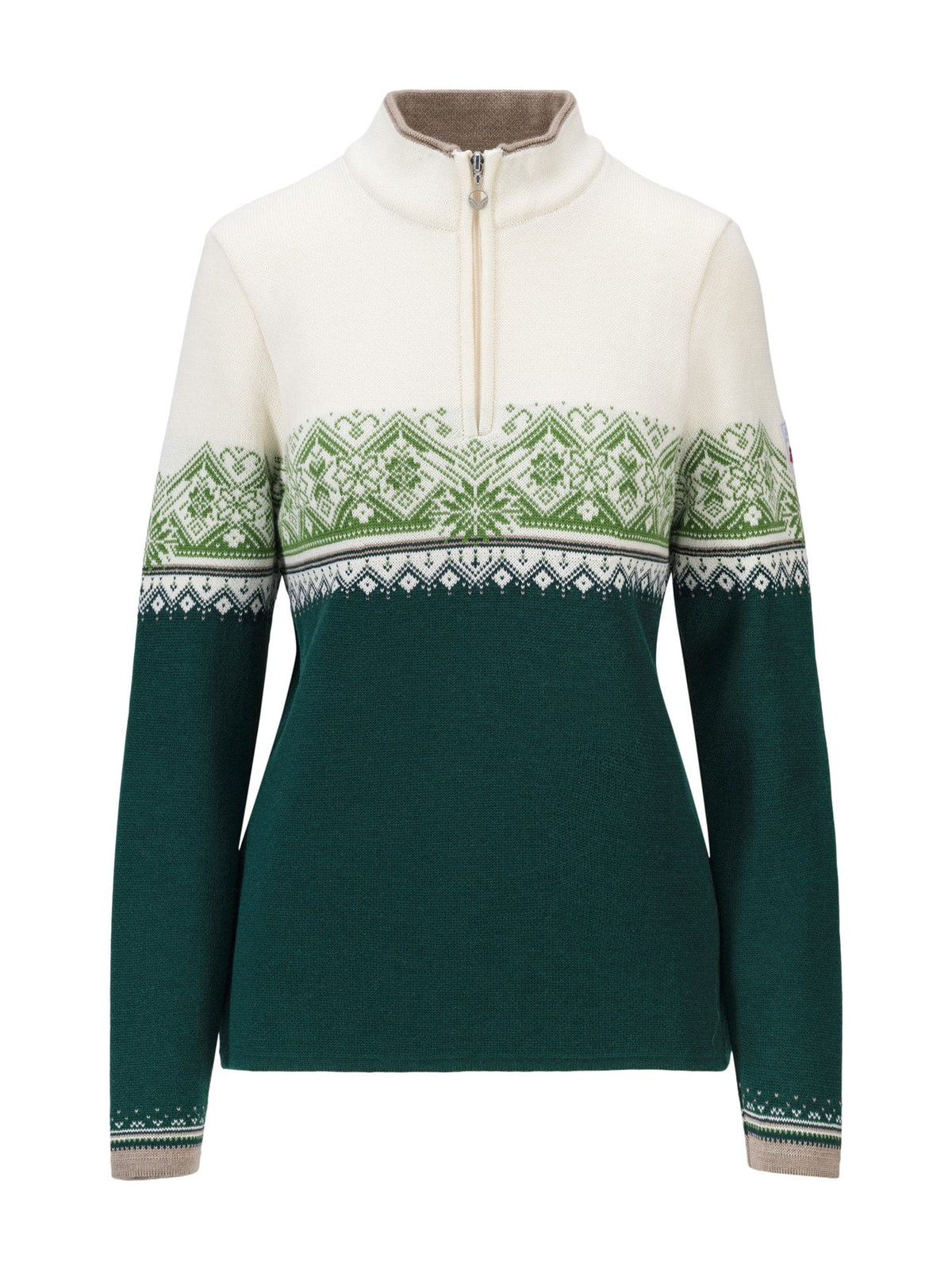 Dale of Norway Women Moritz Fem Sweater Pinegreen Offwhite Springgreen