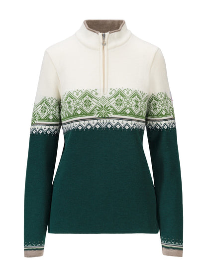 Dale of Norway Women Moritz Fem Sweater Pinegreen Offwhite Springgreen