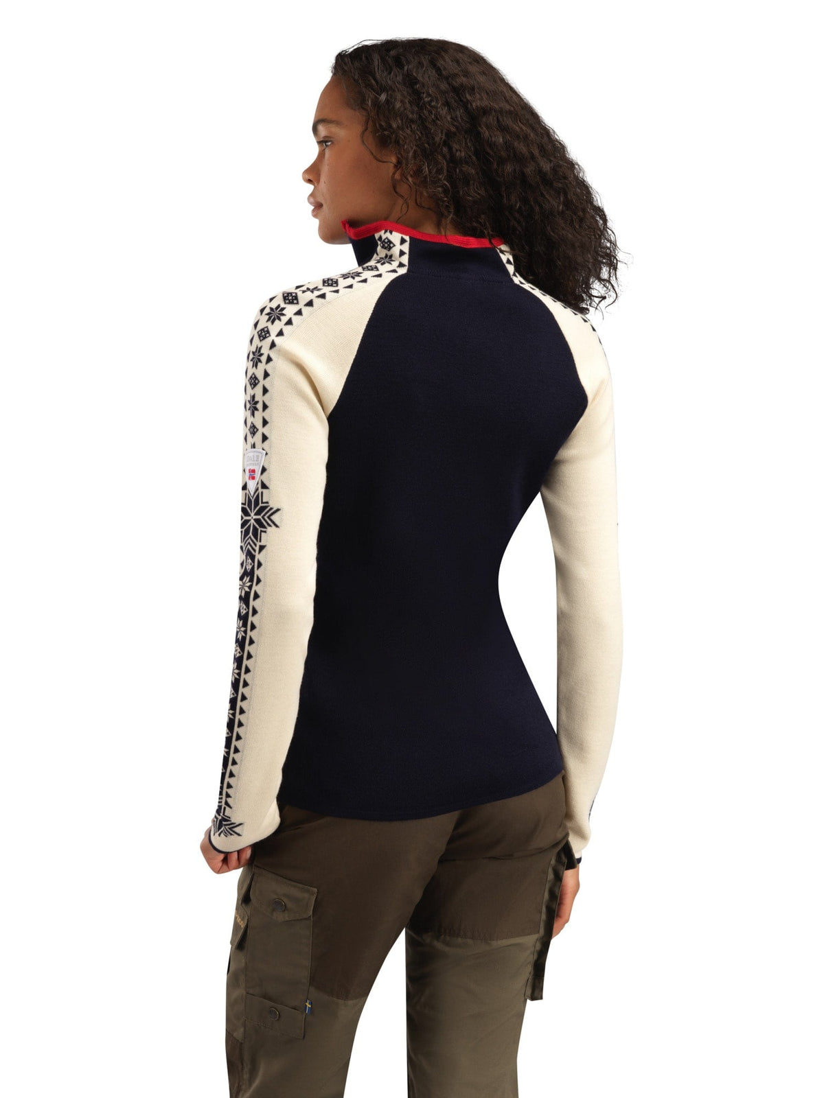 Dale of Norway Women Geilo Fem Sweater Navy Offwhite Raspberry