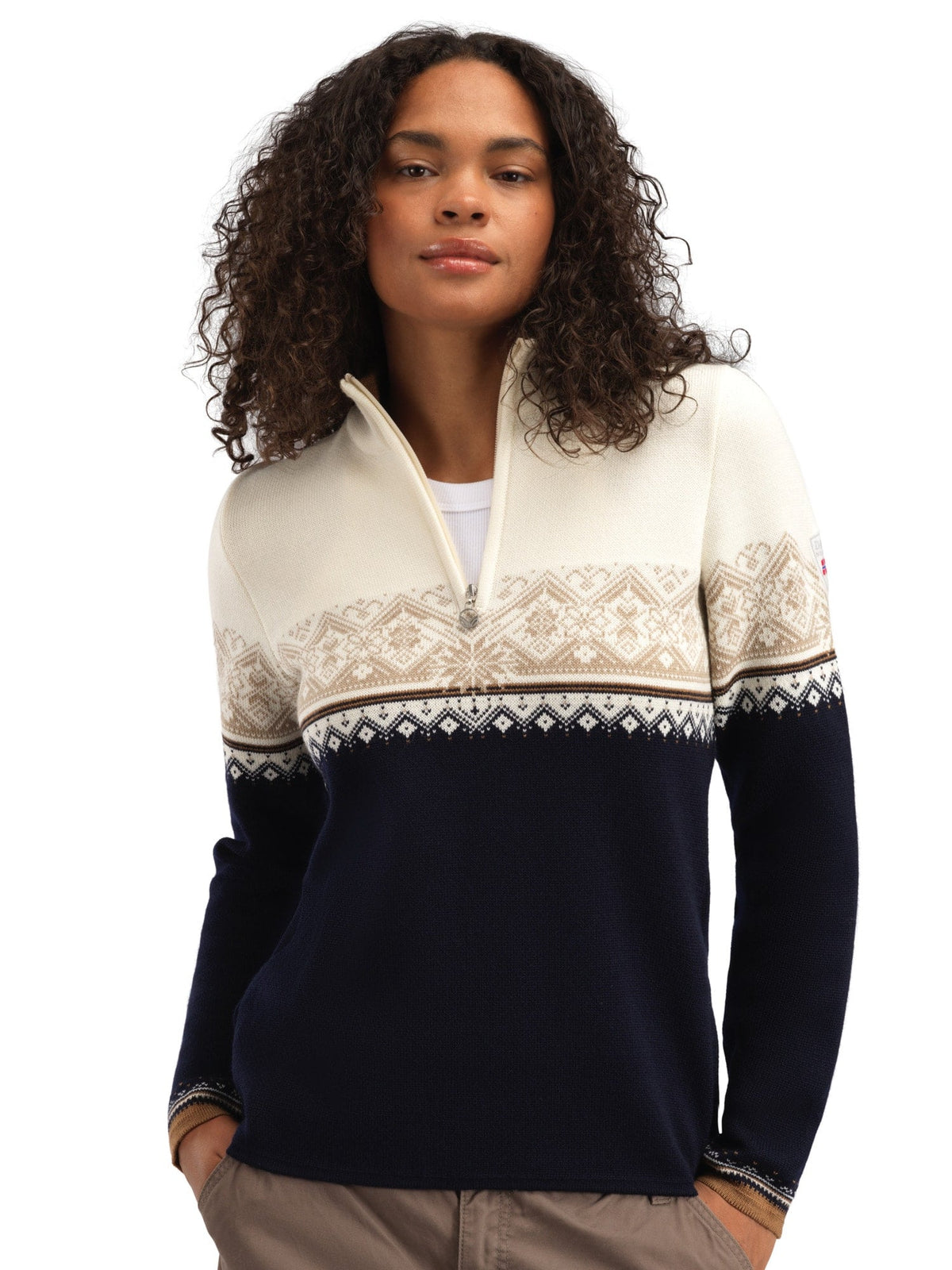 Dale of Norway Women Moritz Women’s Sweater - Merino Wool NAVY BRONZE BEIGE OFFWHITE