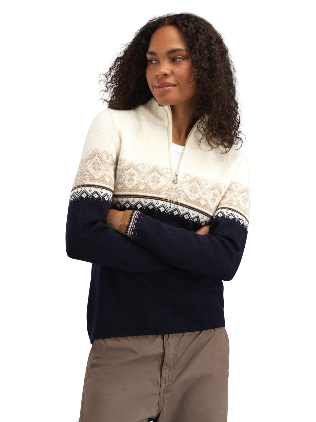 Dale of Norway Women Moritz Women’s Sweater - Merino Wool NAVY BRONZE BEIGE OFFWHITE