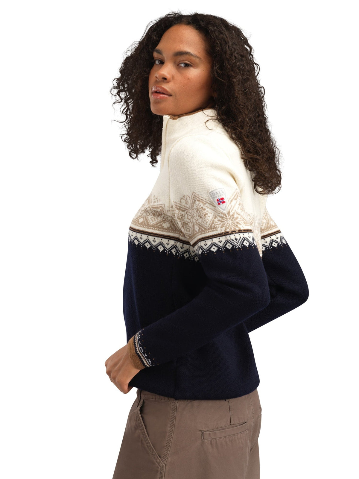 Dale of Norway Women Moritz Women’s Sweater - Merino Wool NAVY BRONZE BEIGE OFFWHITE