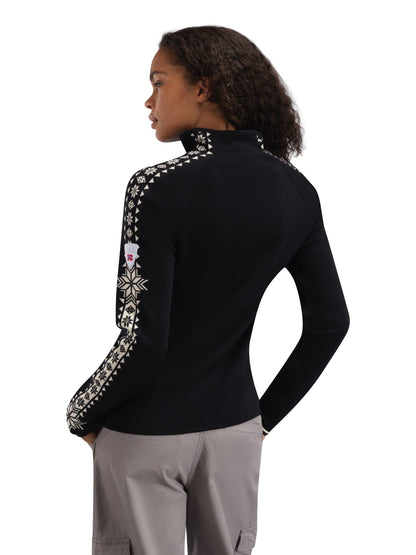 Dale of Norway Women Geilo Women’s Sweater - Merino Wool BLACK OFFWHITE