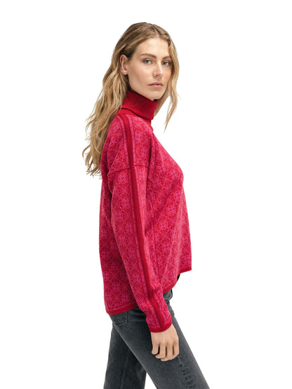 Dale of Norway Women Firda Fem Sweater Raspberry Allium