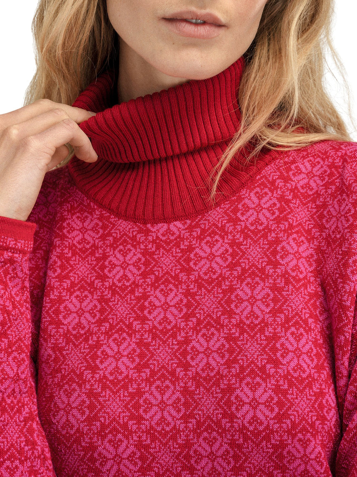 Dale of Norway Women Firda Fem Sweater Raspberry Allium