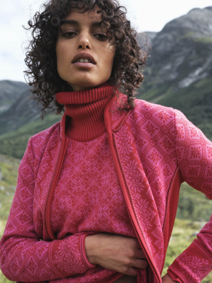 Dale of Norway Women Firda Fem Sweater Raspberry Allium
