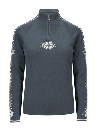 Dale of Norway Women Geilo Fem Sweater Steel Offwhite