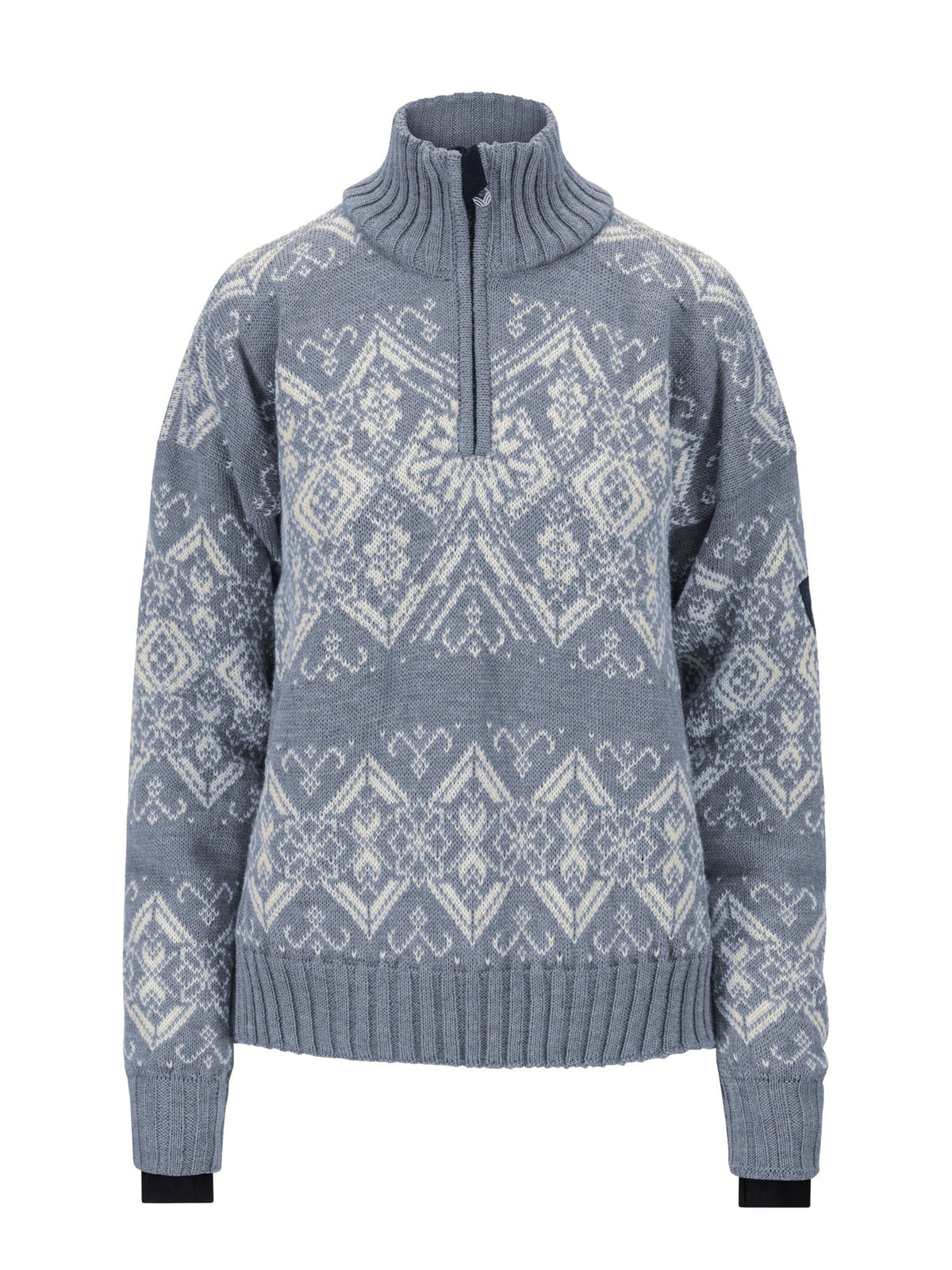 Dale of Norway Women Roset Windproof Women's Sweater Blue Mel. Off White