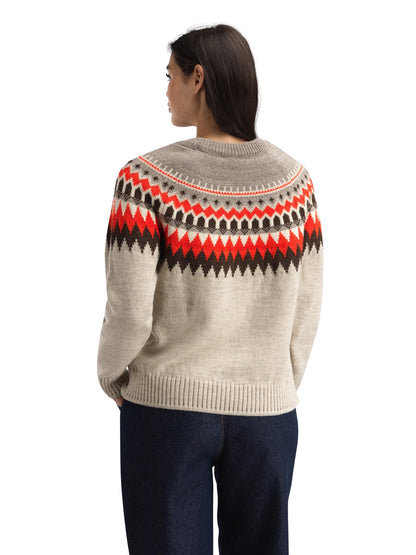 Dale of Norway Women Losna Women's Sweater Birch Melange Coffee Roth Red