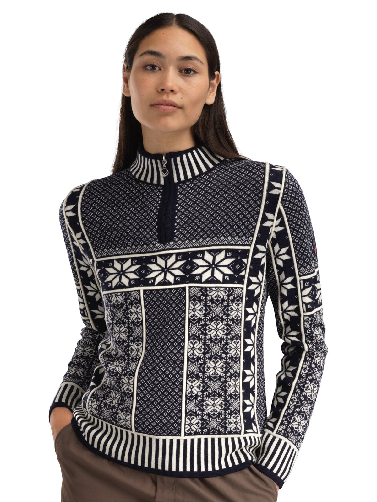 Dale of Norway Women Vardåsen Women's Sweater Marine Offwhite