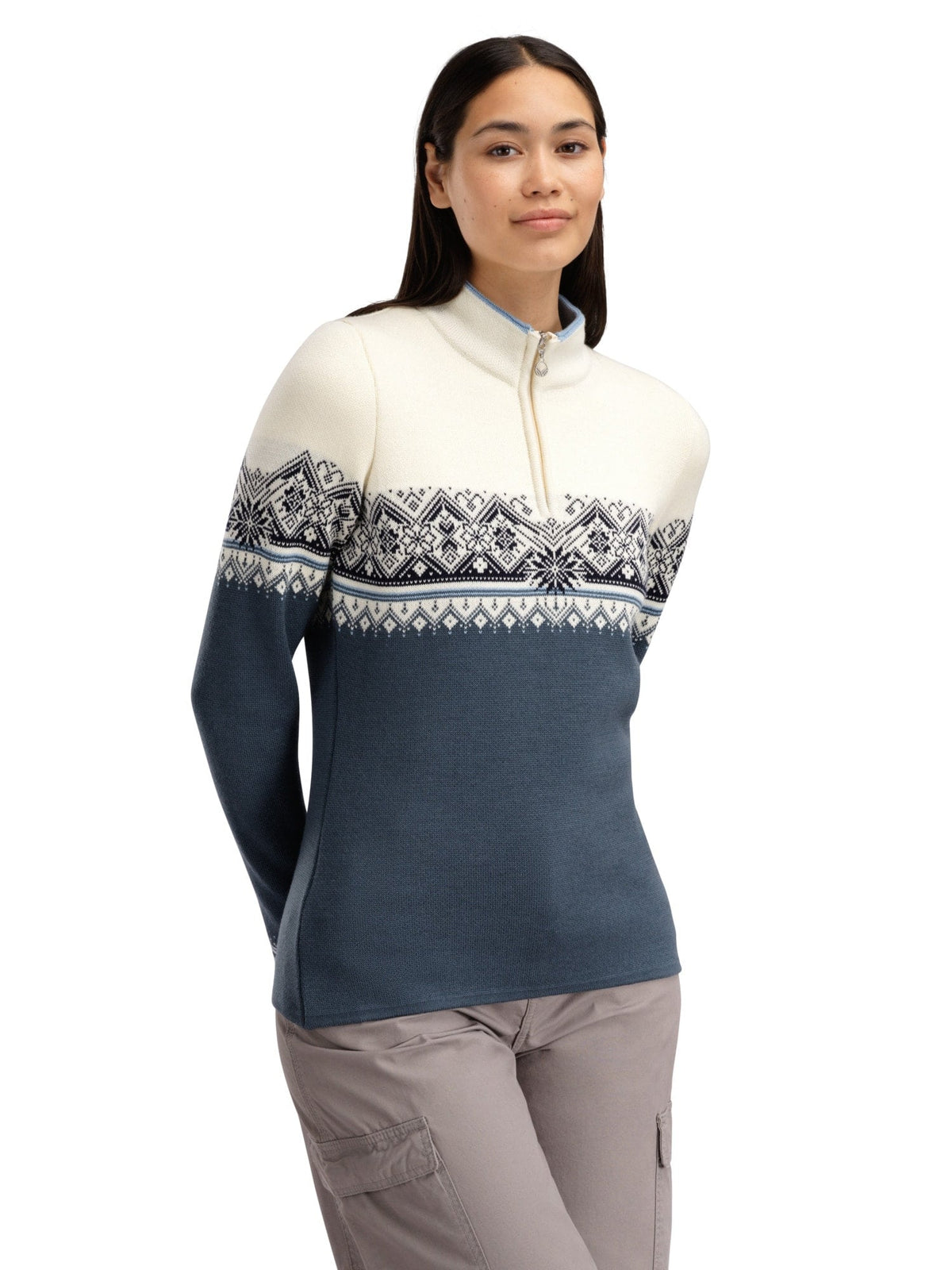 Dale of Norway Women Moritz Women's Sweater Steel Off White Navy