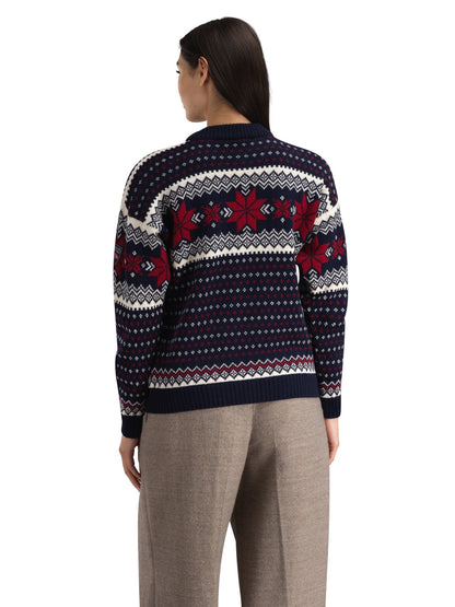 Dale of Norway Women Egersund Women's sweater Navy Off White Red Rose