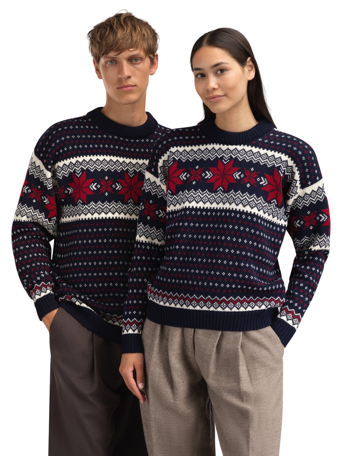 Dale of Norway Women Egersund Women's sweater Navy Off White Red Rose
