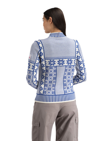 Dale of Norway Women Vardåsen Feminine Sweater Offwhite Ultramarine