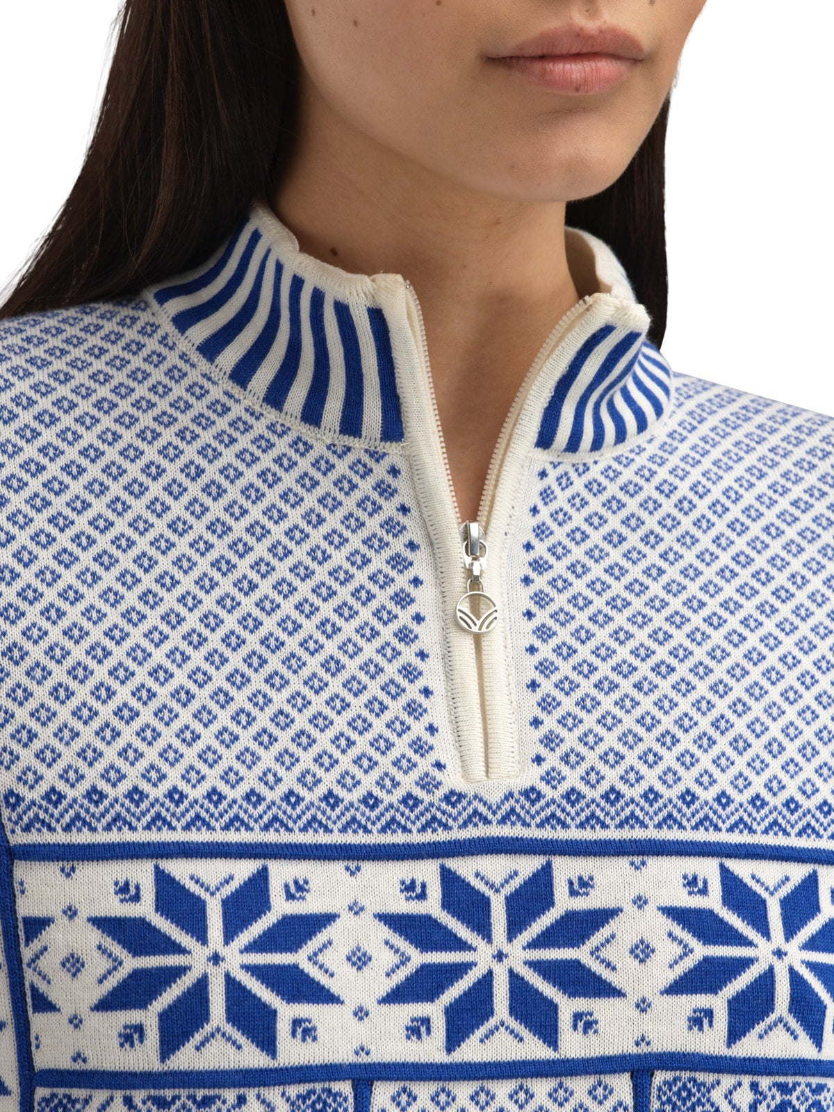 Dale of Norway Women Vardåsen Feminine Sweater Offwhite Ultramarine