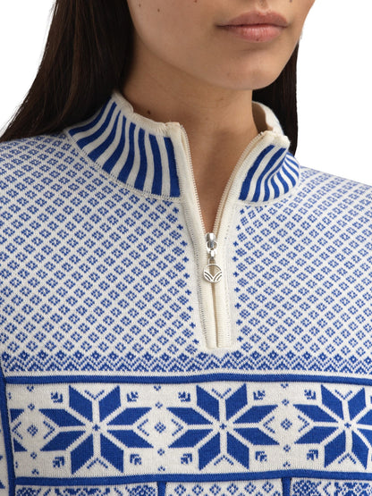 Dale of Norway Women Vardåsen Feminine Sweater Offwhite Ultramarine