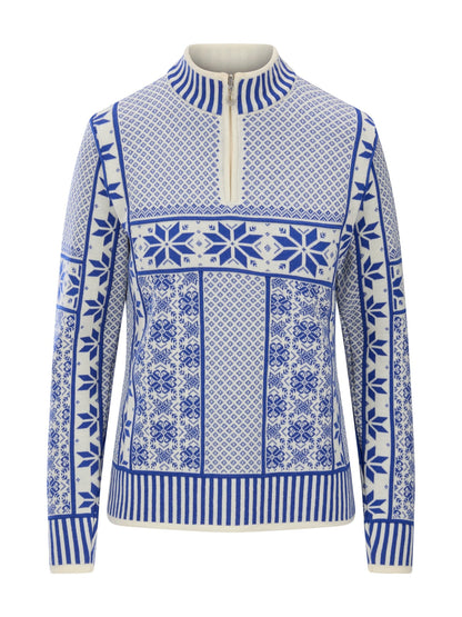 Dale of Norway Women Vardåsen Feminine Sweater Offwhite Ultramarine