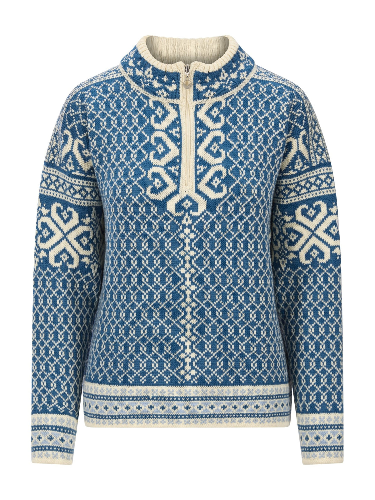 Dale of Norway Women Leknes Women's Sweater Arctic Blue Off White Navy