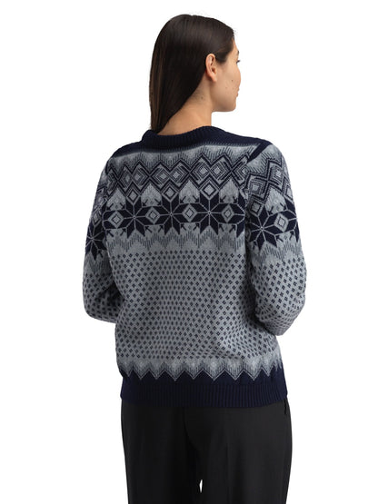 Dale of Norway Women Vilja Women's Sweater Navy Mid Blue Mel. Steel