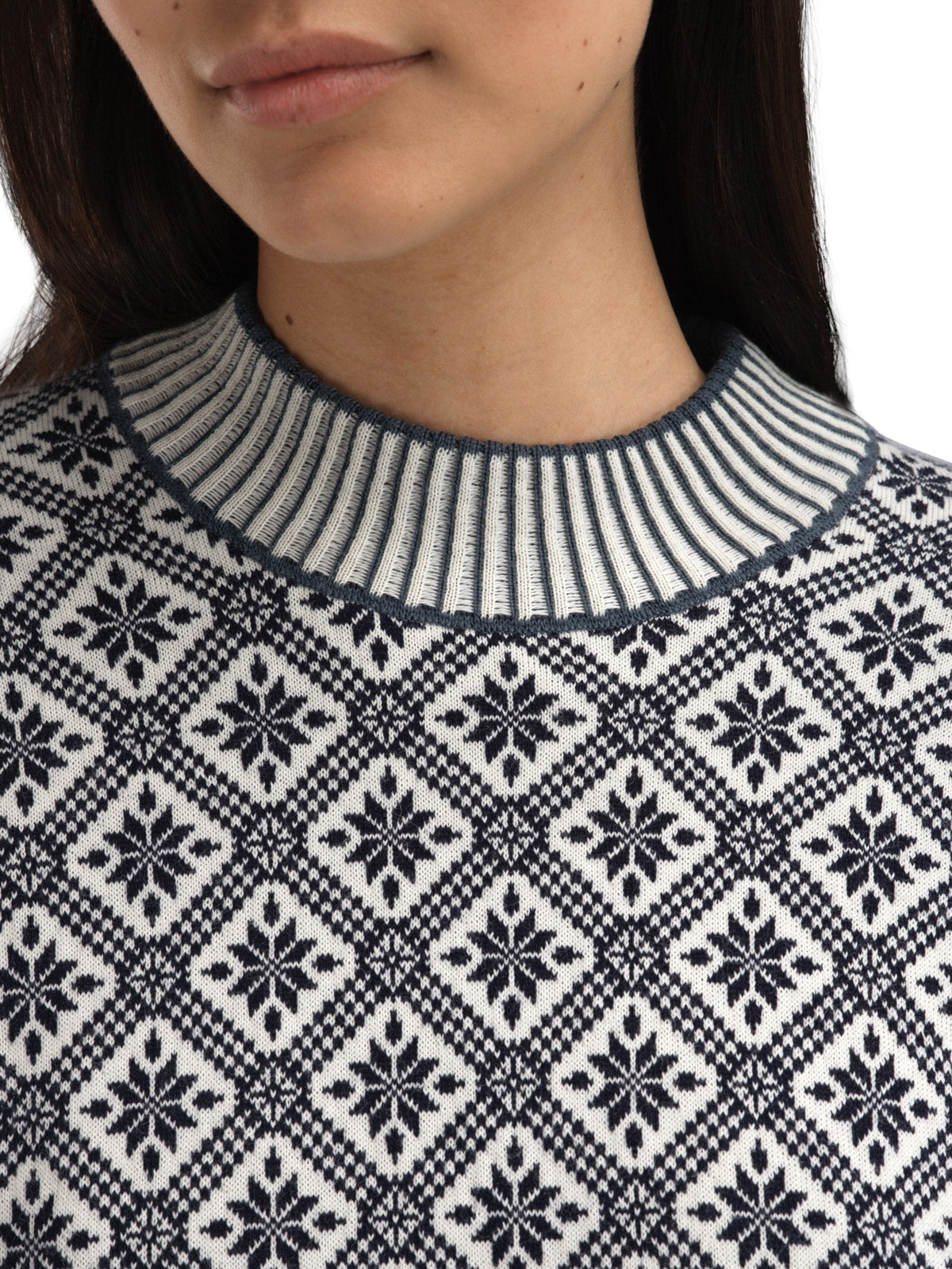 Dale of Norway Women Langøy Fem Sweater Marine Offwhite