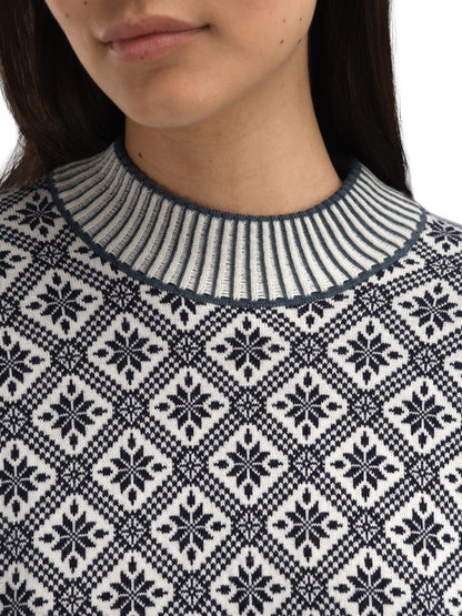 Dale of Norway Women Langøy Fem Sweater Marine Offwhite