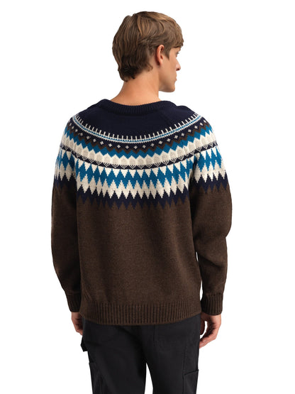 Dale of Norway Men Losna Men's Sweater Coffee Navy Arctic Blue