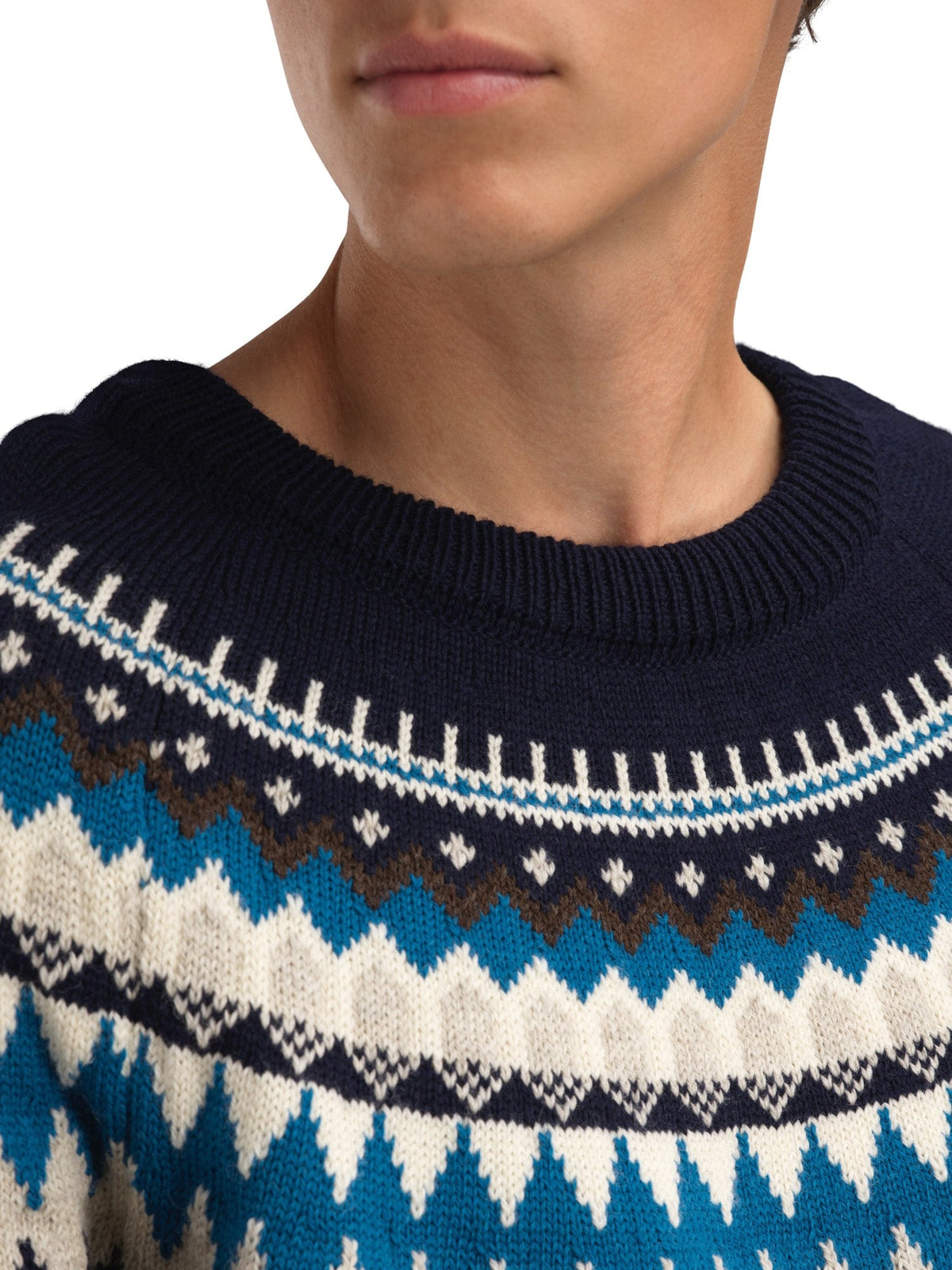 Dale of Norway Men Losna Men's Sweater Coffee Navy Arctic Blue