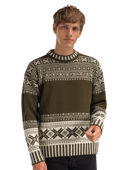 Dale of Norway Men Torridal Men's Sweater Army Green Off White