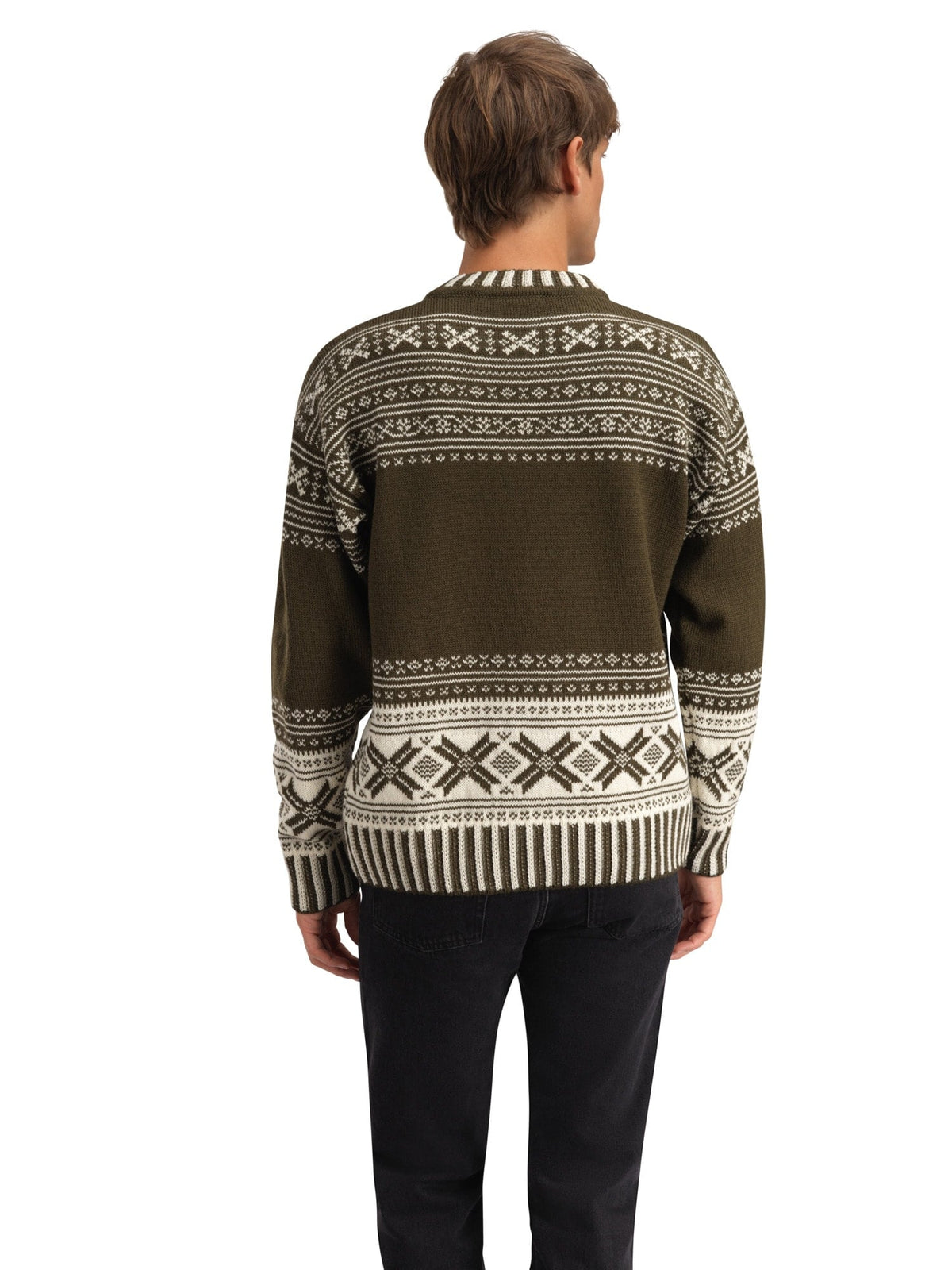Dale of Norway Men Torridal Men's Sweater Army Green Off White