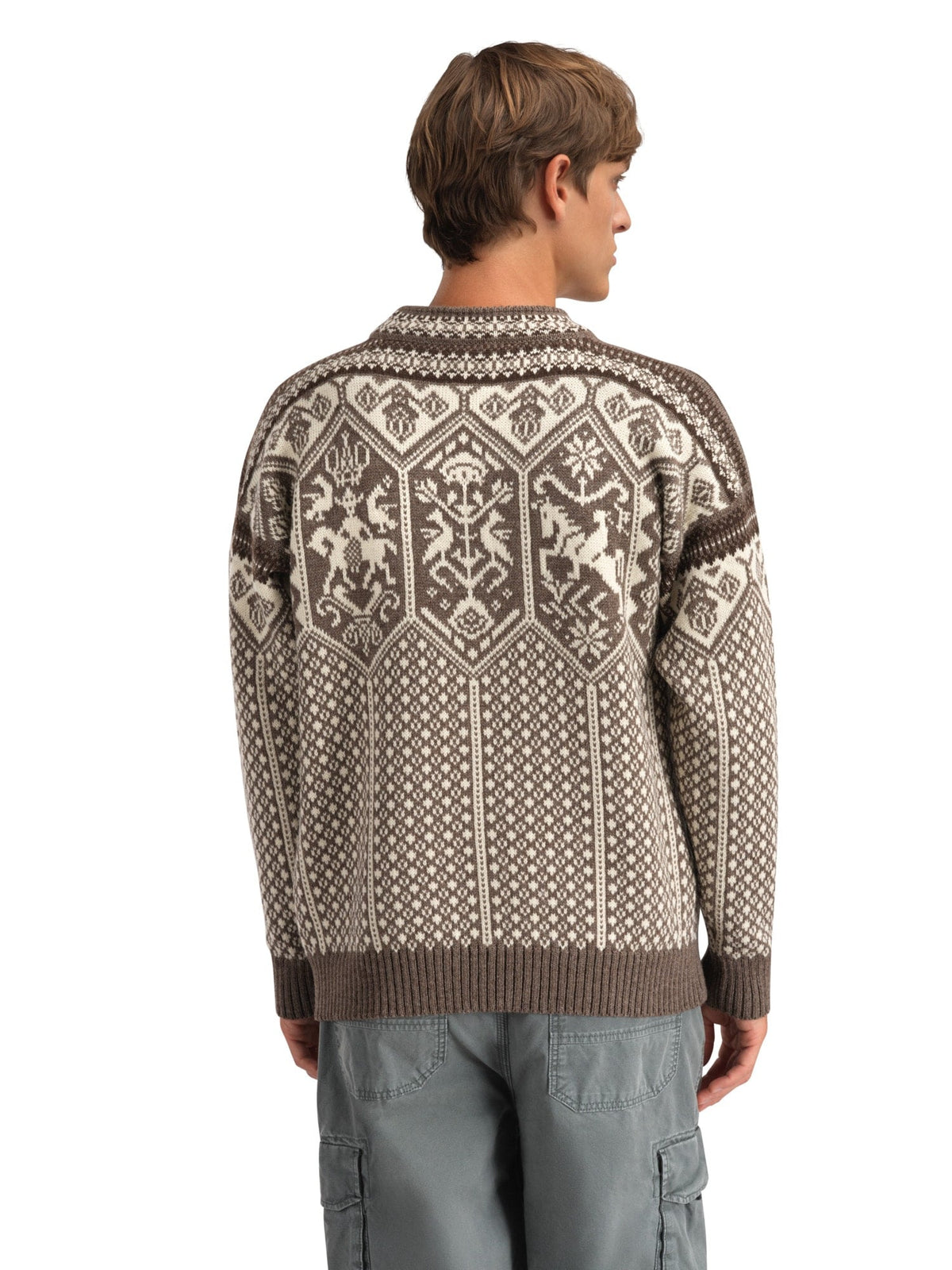 Dale of Norway Men 1994 Men's Sweater Nutmeg Natural White Vanilla Sugar