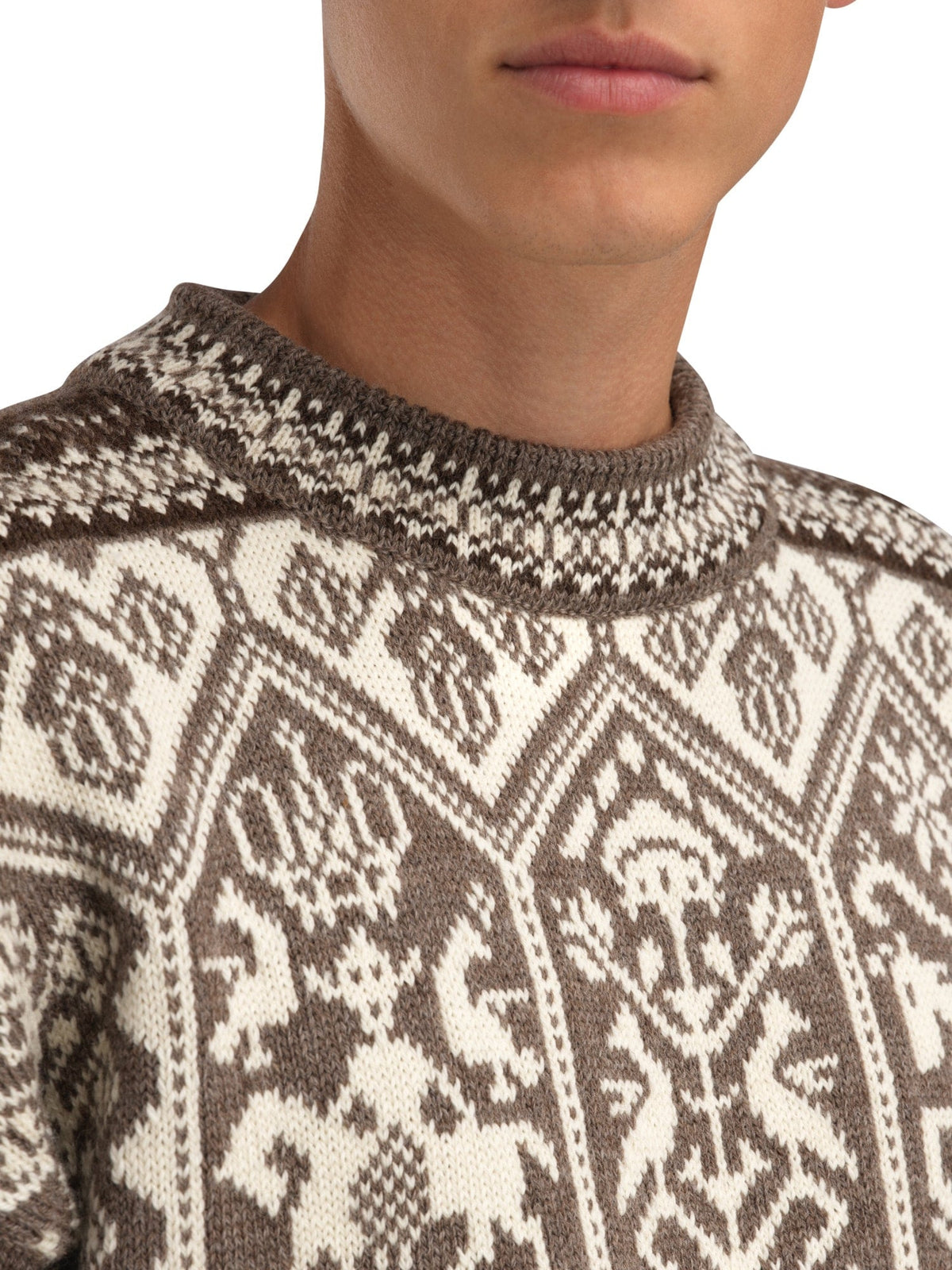 Dale of Norway Men 1994 Men's Sweater Nutmeg Natural White Vanilla Sugar