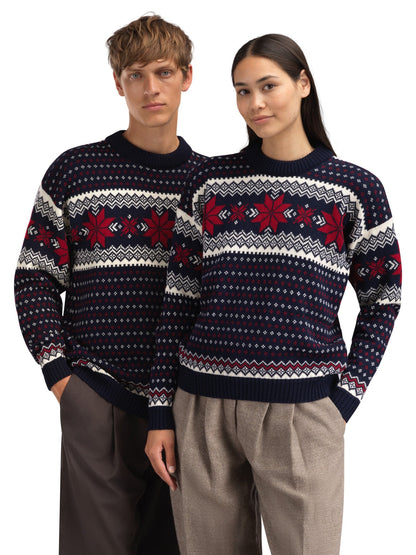 Dale of Norway Men Egersund Men's sweater Navy Off White Red Rose