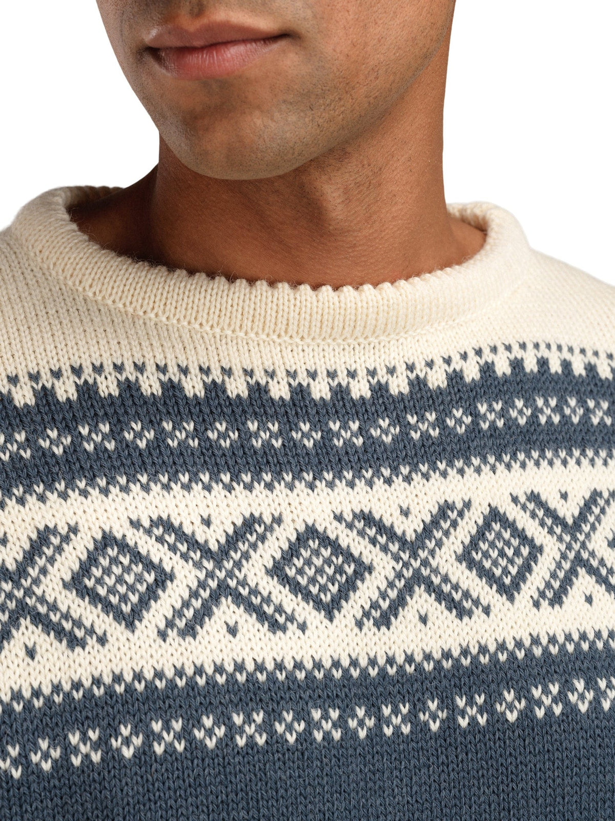 Dale of Norway Men Cortina 1956 Uni Sweater Steel Offwhite