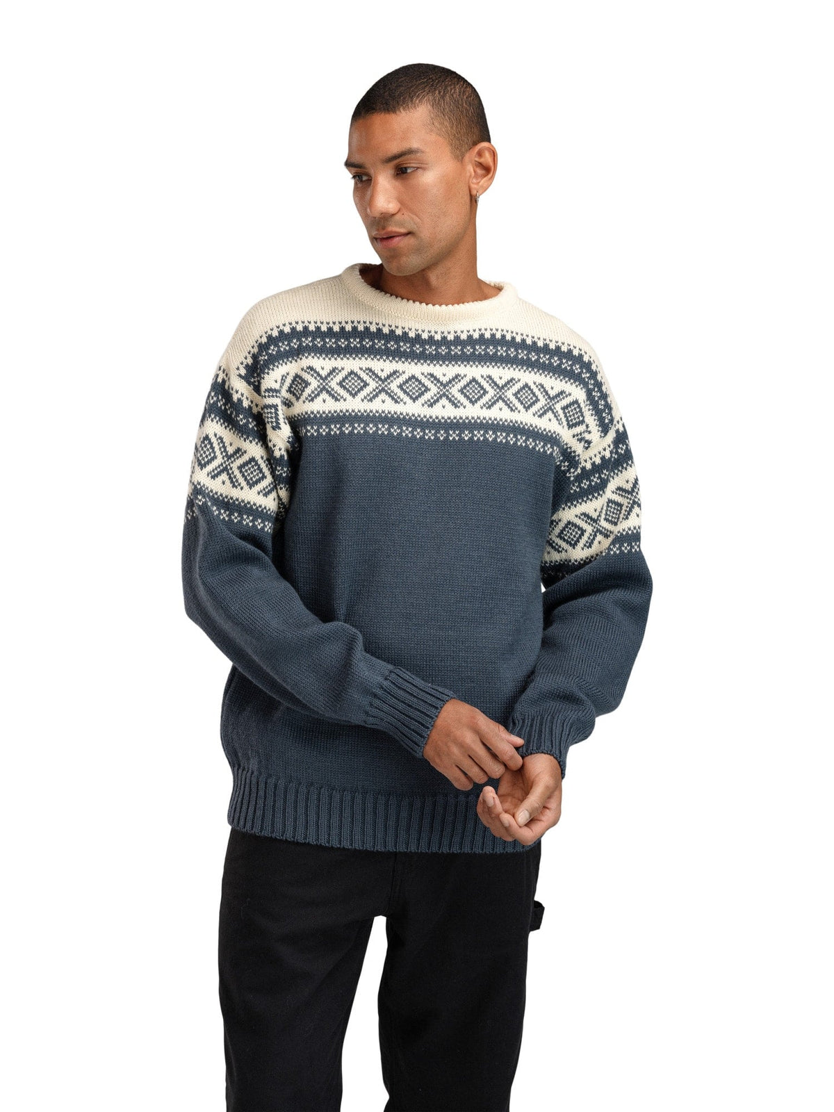Dale of Norway Men Cortina 1956 Uni Sweater Steel Offwhite