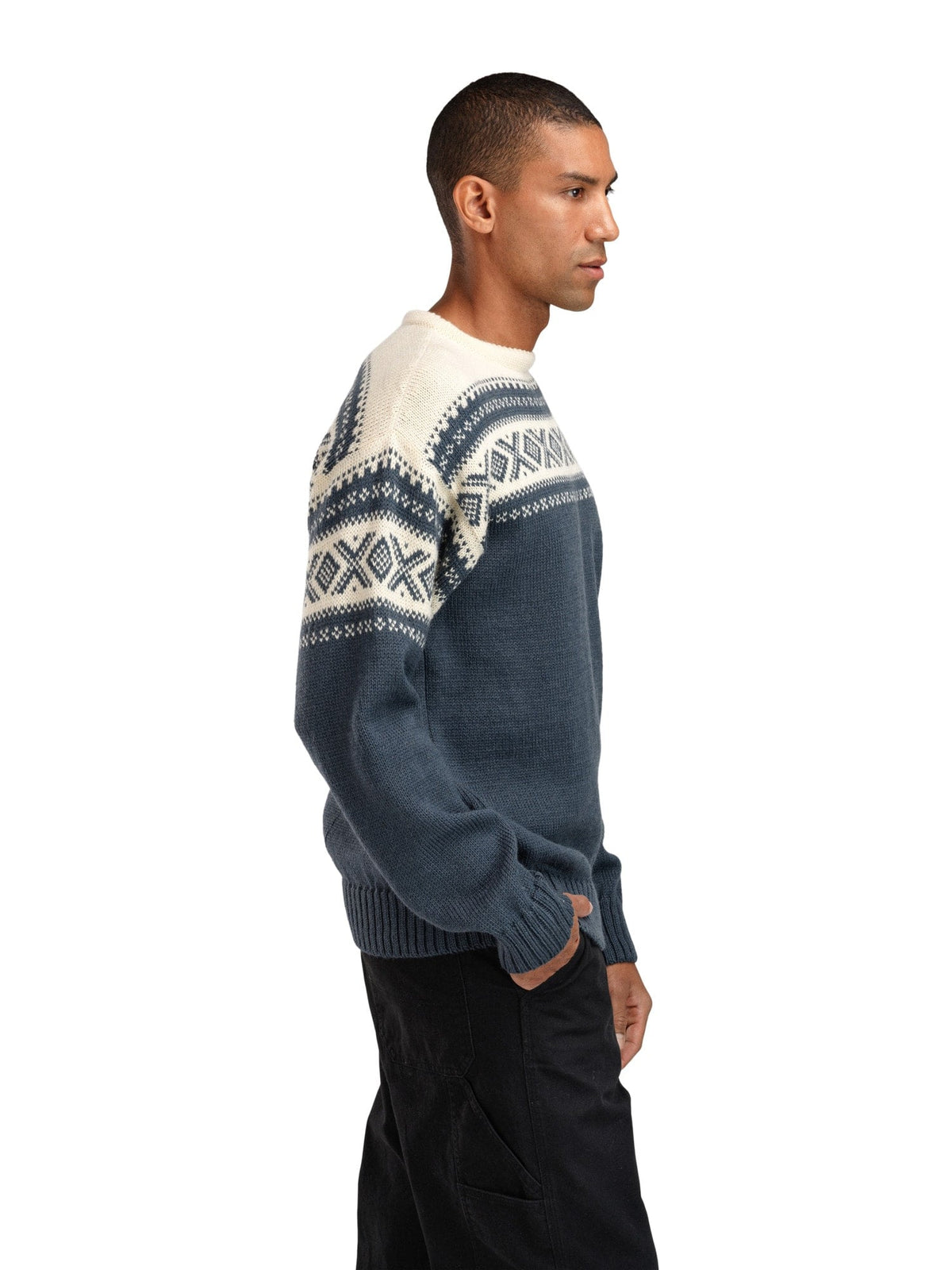 Dale of Norway Men Cortina 1956 Uni Sweater Steel Offwhite
